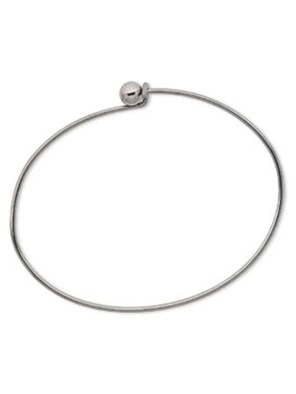 Gunmetal Black 70x50mm Oval Beading Bangle Blank Bracelet Finding